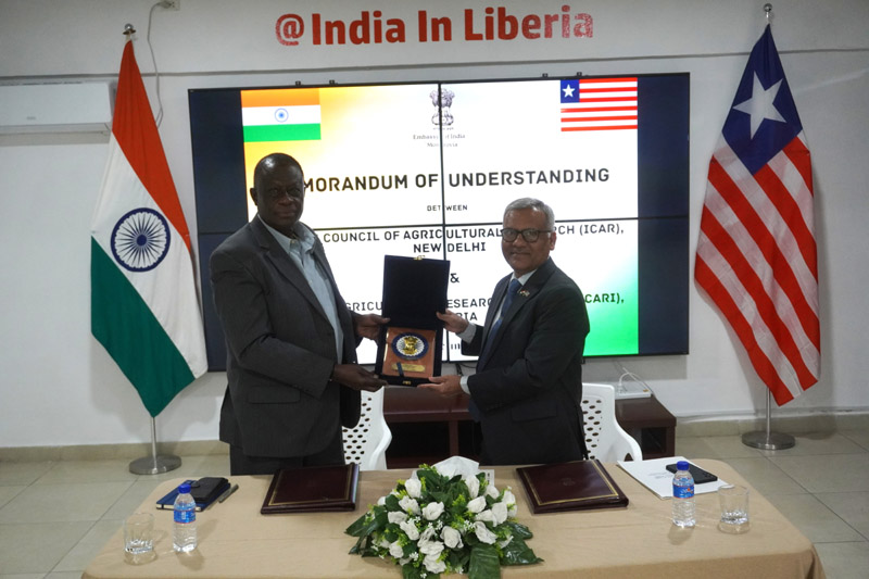 Signing of the MoU between Indian Council of Agricultural Research (ICAR), New Delhi and the Central Agricultural Research Institute (CARI), Liberia on Cooperation in Agricultural Research and Education - 08 September 2026